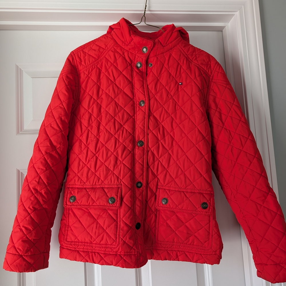 Tommy Hilfiger Big Kids Bright Red Puffer Jacket